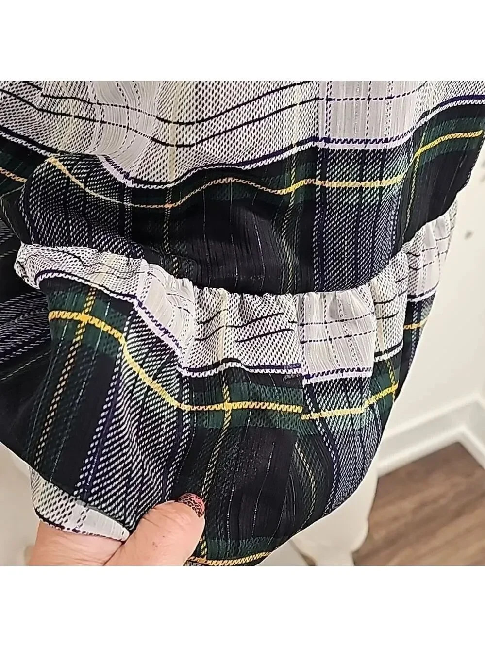 J Crew NEW Womens Size S Sleeveless Peplum Top Gilded Highland Tartan